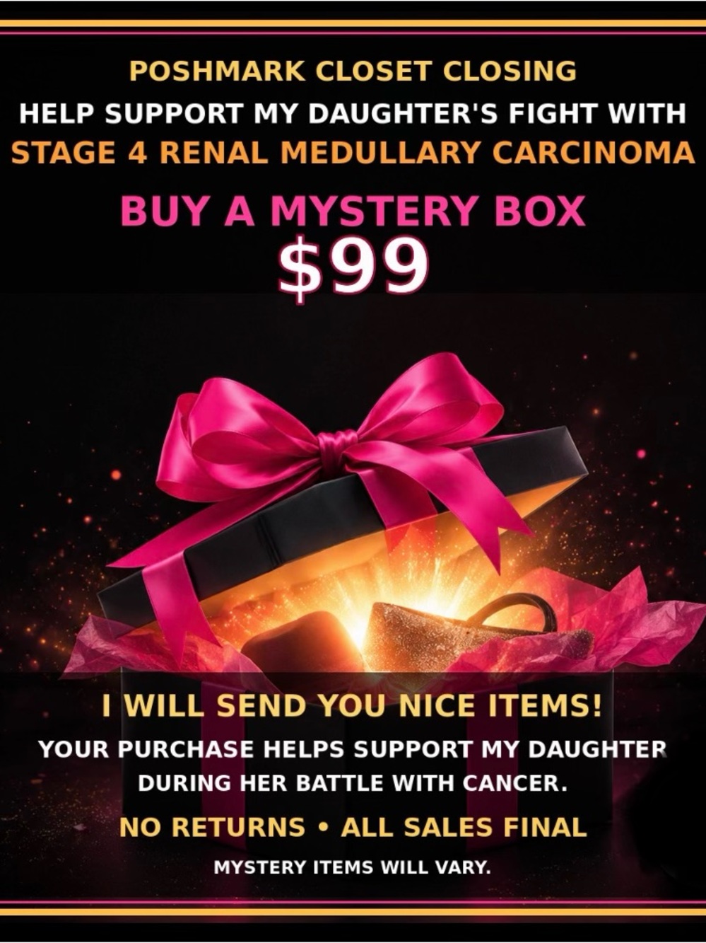 Mystery Gift Box with Pink Ribbon - Support Fundraiser